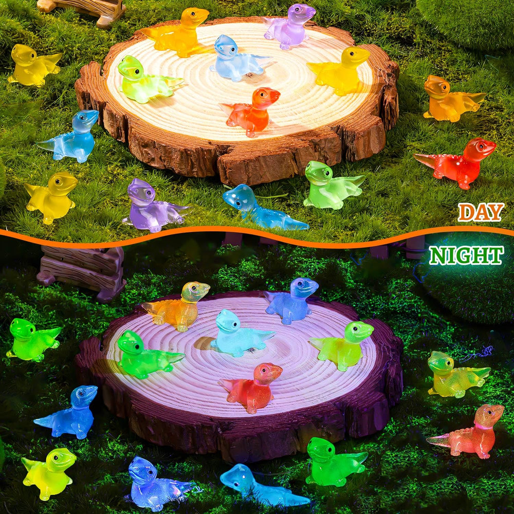 SYWHXY luminous mini lizards green figurine brightens tiny habitats and DIY projects