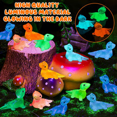 SYWHXY luminous mini lizards red figurine enhances glow-in-the-dark decor