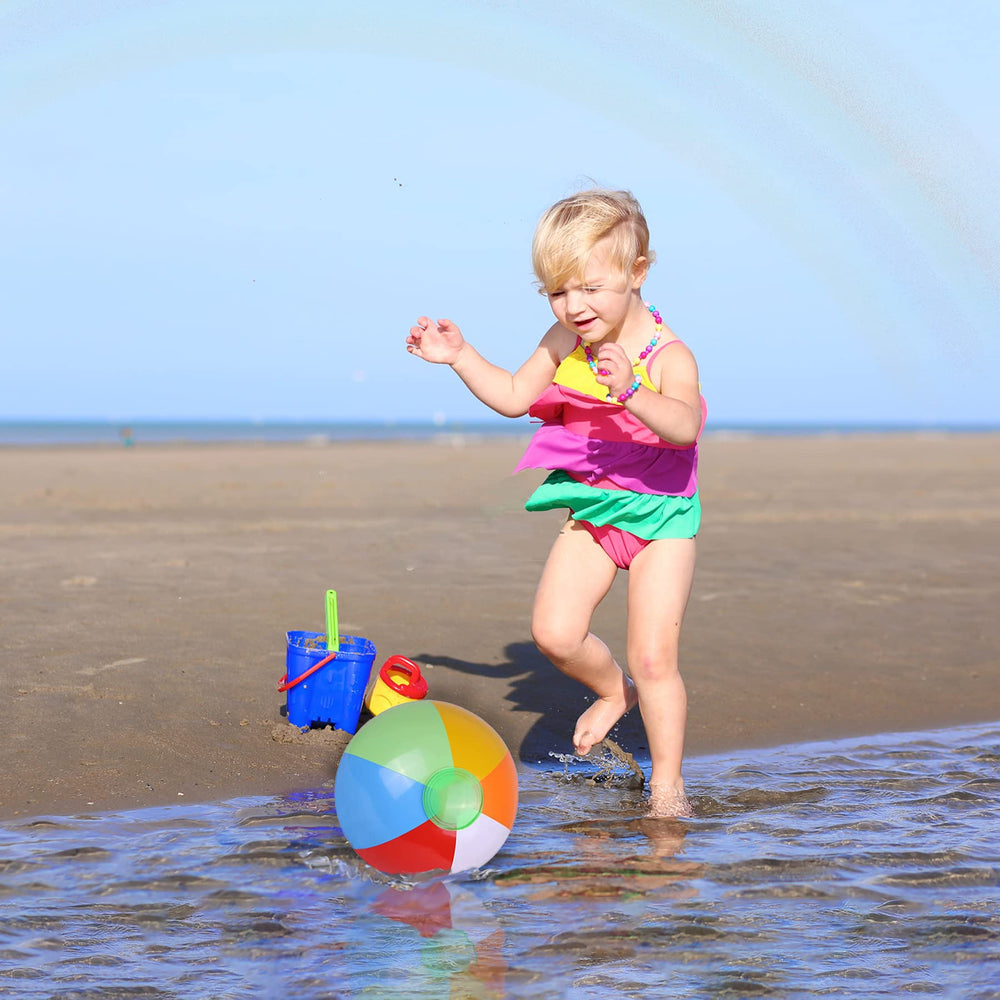SYZ rainbow beach ball used as party decor and favors