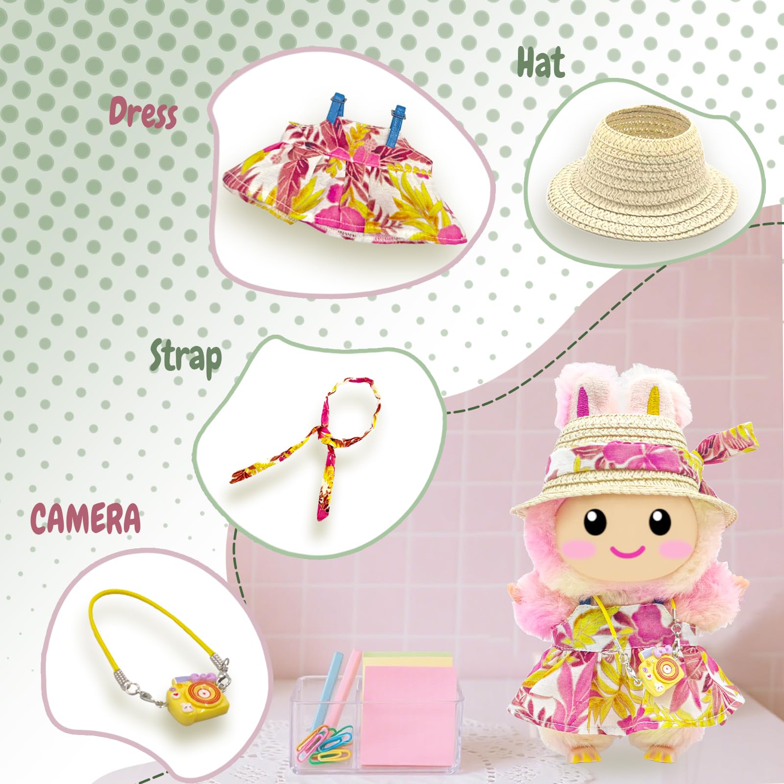 SZC&MFZ kawaii dress with hat and camera prop enhancing storytelling