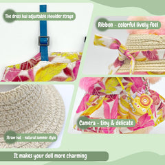 SZC&MFZ silk scarf detail adds texture to 17cm doll outfits