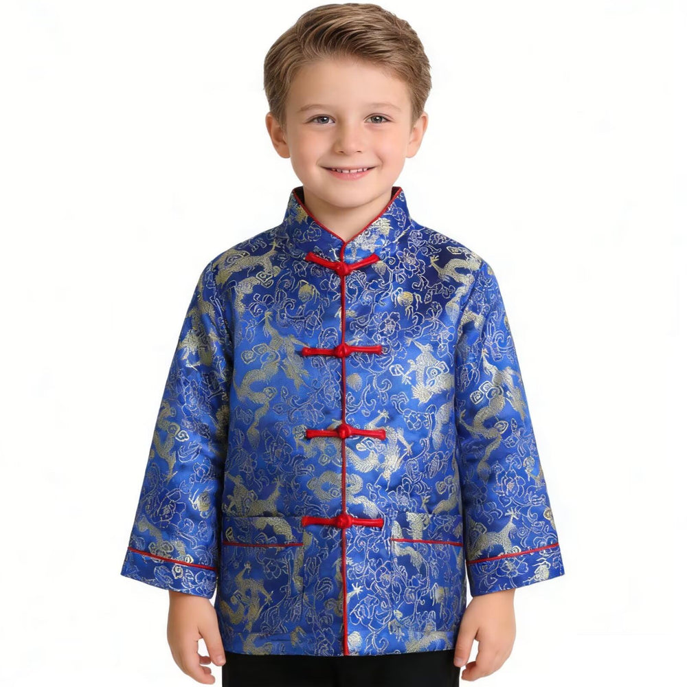 SZCQ boys costume blue dragon party wear for celebrations
