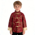 SZCQ boys dragon-pattern jacket for Lunar New Year celebrations.
