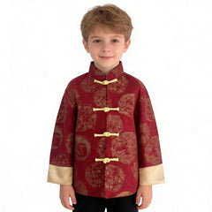 SZCQ boys dragon-pattern jacket for Lunar New Year celebrations.