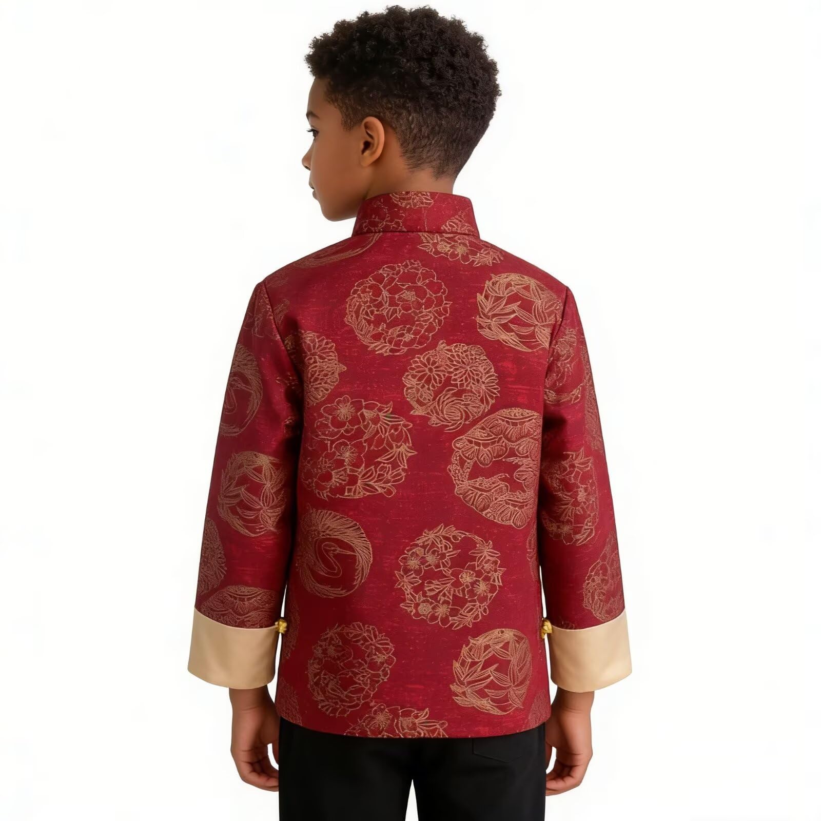 SZCQ coat featuring toggle loop buttons adds secure closures and traditional flair.