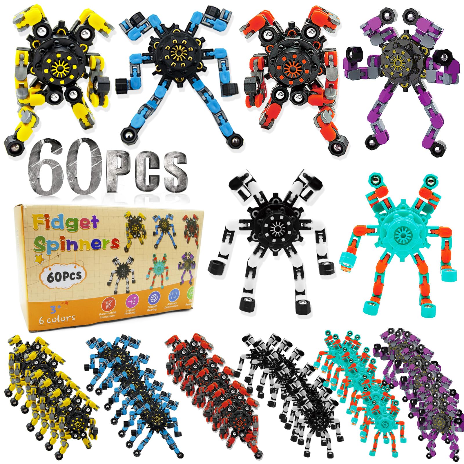 Szcuelz Valentines fidget spinner deformable chains enable versatile shapes and play