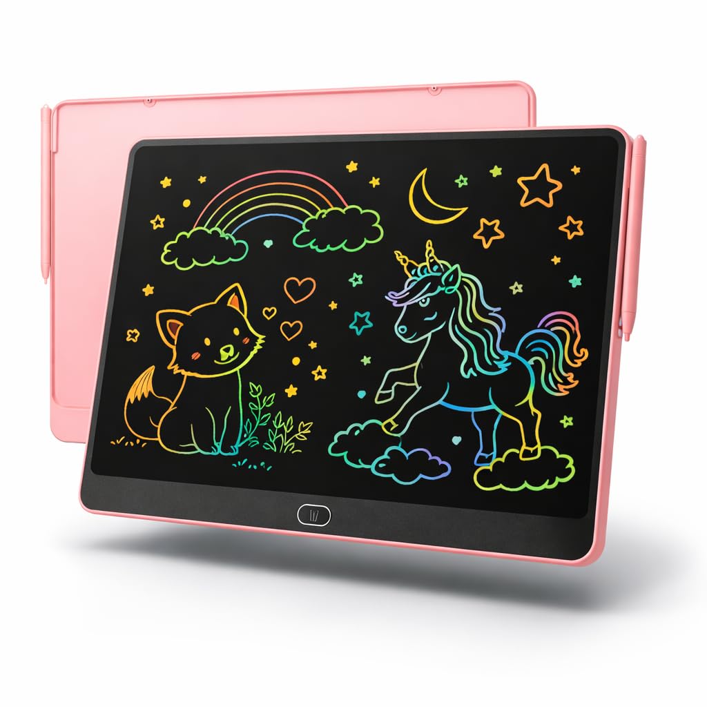 Szhsk 16-inch LCD writing tablet pink front view for big doodles