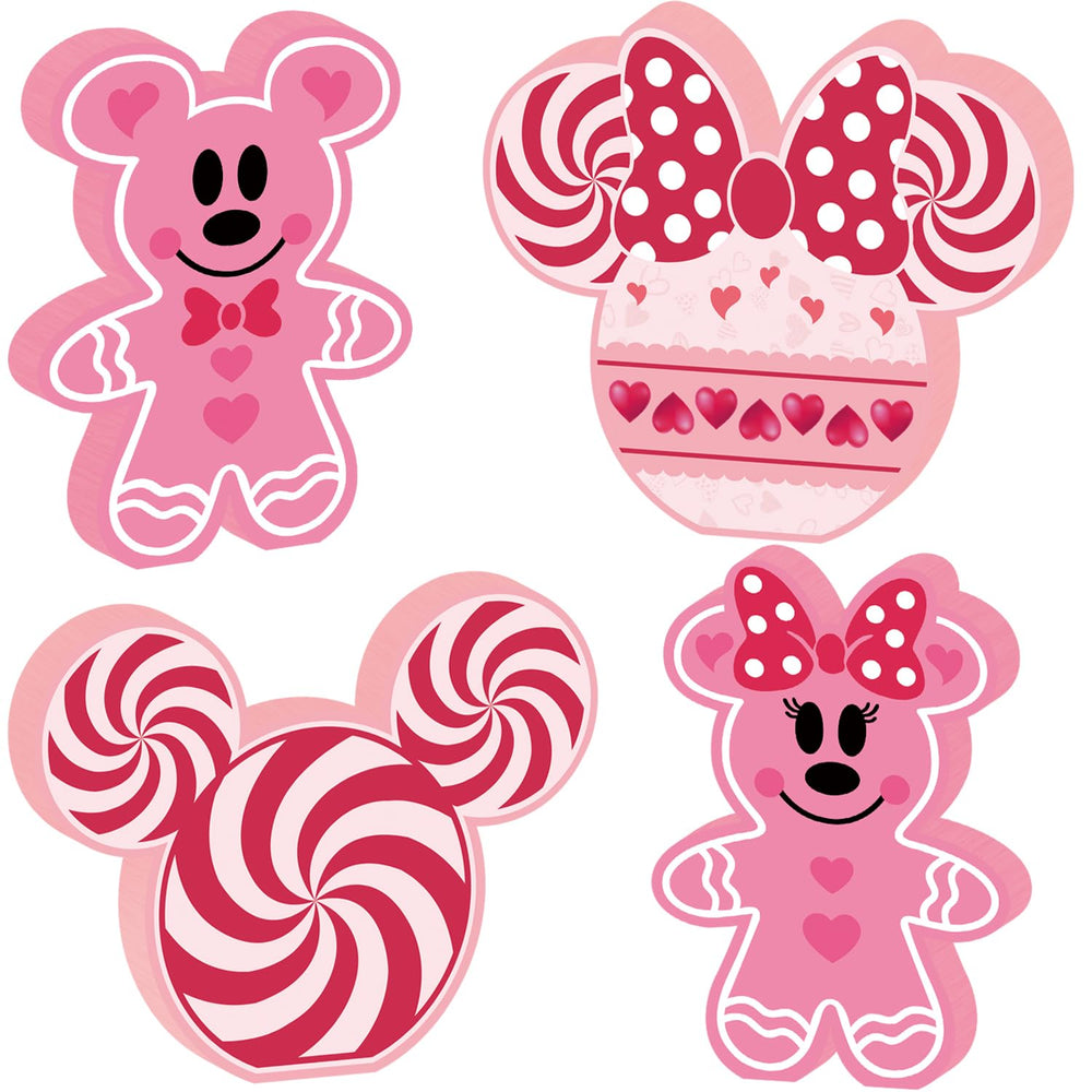 SZTZPW valentines mouse centerpiece in pink, double-sided for versatile home table display.