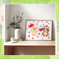 T-Antrix stickers on valentines card for personal, colorful decorations.