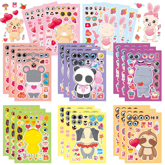 T-Antrix valentines stickers package, 24 sheets, perfect for DIY gifts and classroom crafts.