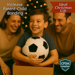 T play Soccer Ball Plush soft-material close-up invites tactile curiosity.