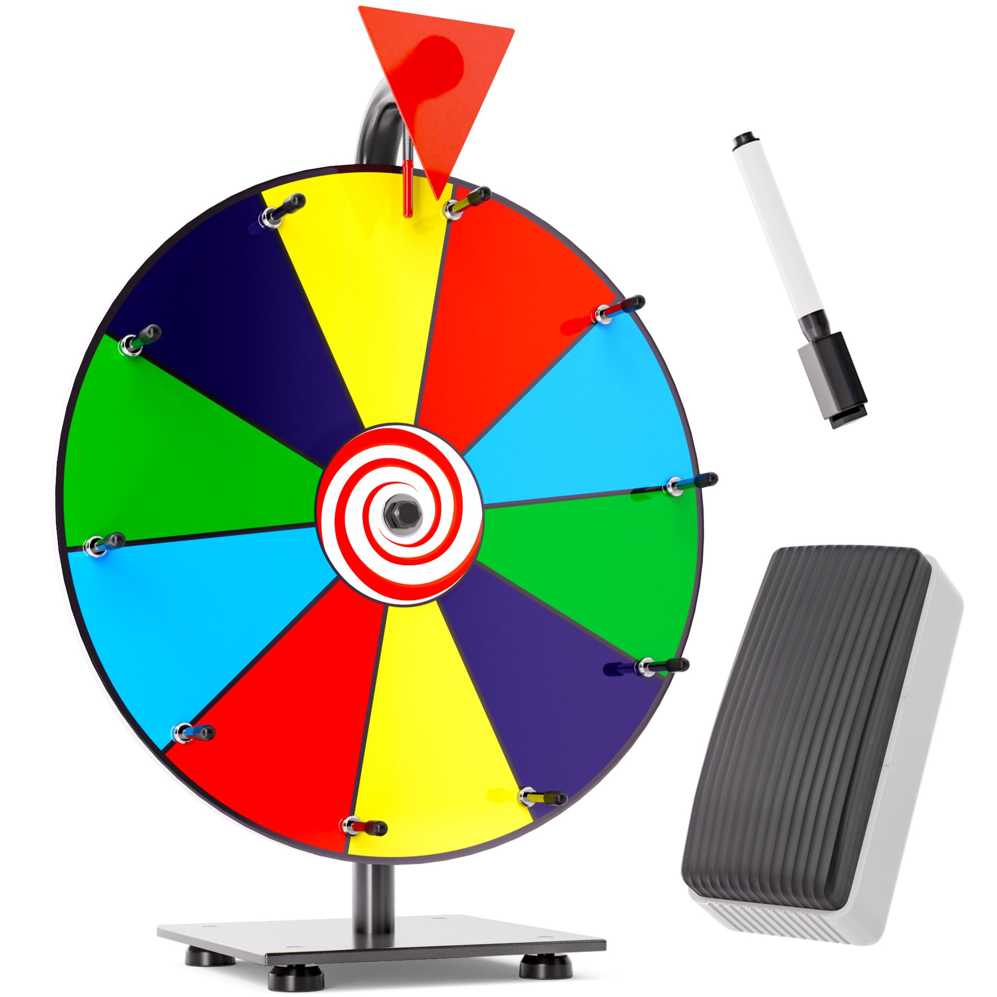 T-SIGN 12-inch heavy-duty spinning prize wheel ready for events.