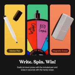 T-SIGN prize wheel floor-standing setup with durable base for crowds