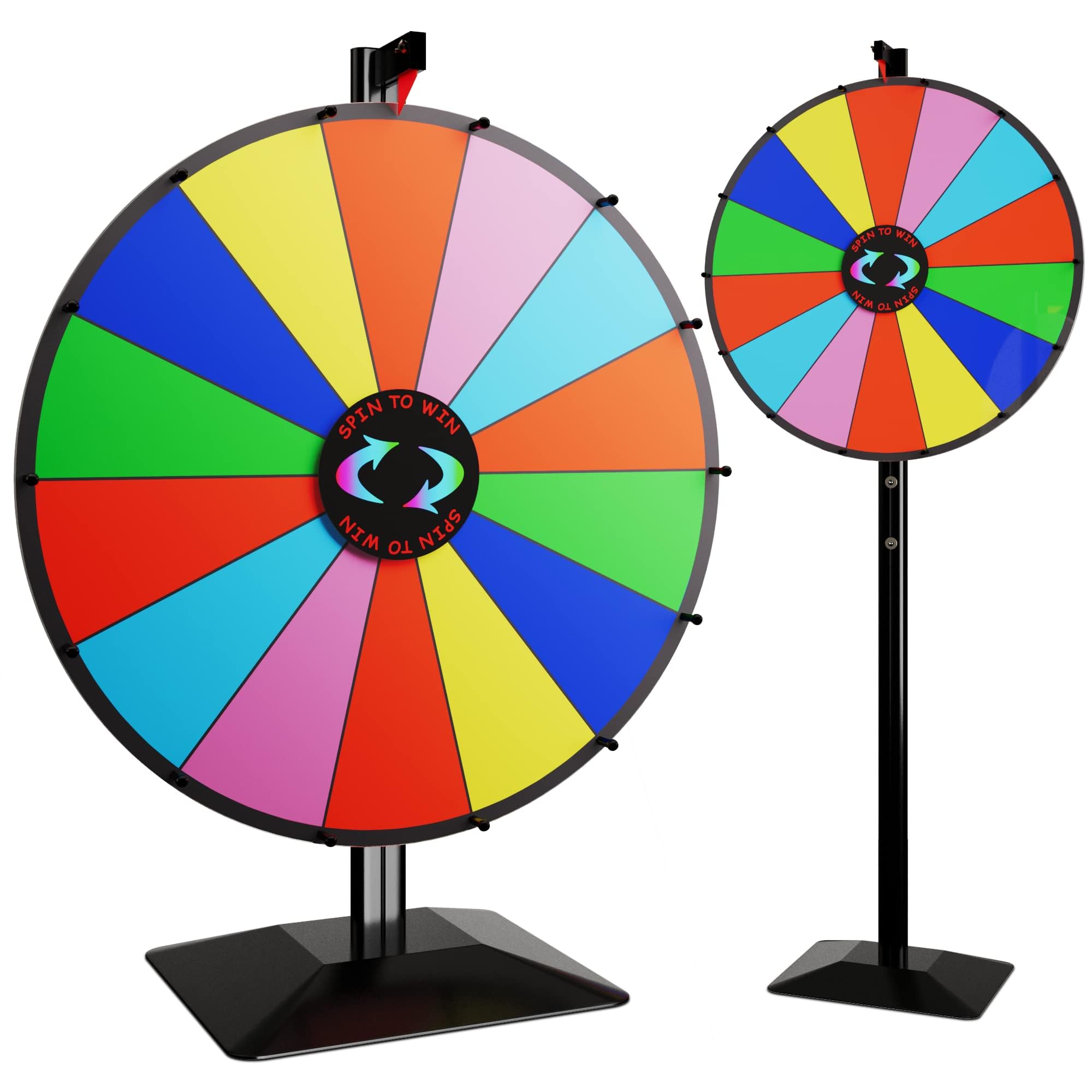 T-SIGN 24-inch dual-use prize wheel table-top with 14 customizable slots for events