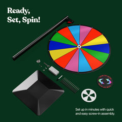 T-SIGN wheel with heavy base ensures smooth, reliable spins
