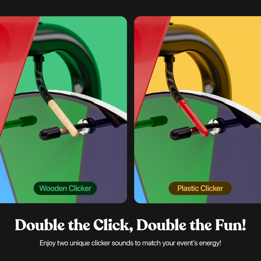 T-SIGN tabletop prize wheel design enables quick setup at events.