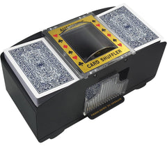 TAAVOP automatic card shuffler front view for fast two-deck shuffles