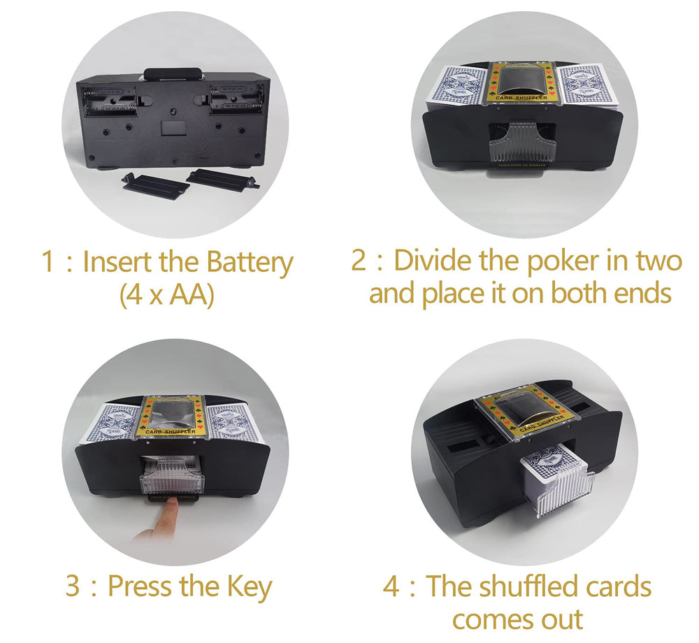 TAAVOP shuffler handling poker and UNO cards smoothly