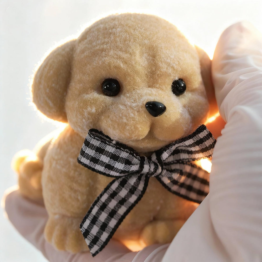 Taba squishy dog toy handheld size ideal for pocket, bag, or desk for quick comfort.