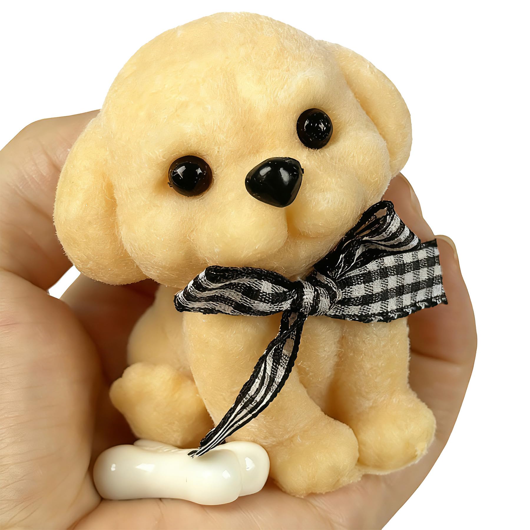 Taba squishy dog toy close-up of a realistic puppy design for sensory play.