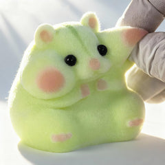 Taba squishy hamster toy silicone closeup highlights safe material and odourless design.