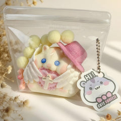 Taba Squishy Hamster Toy white angel edition elevates gift-ready presentation.