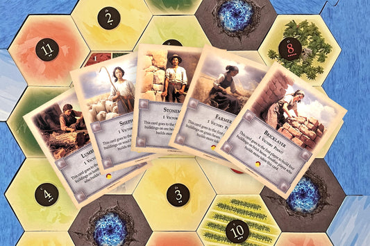 Tabletop Monthly stonemason card features detailed art for immersive gameplay.