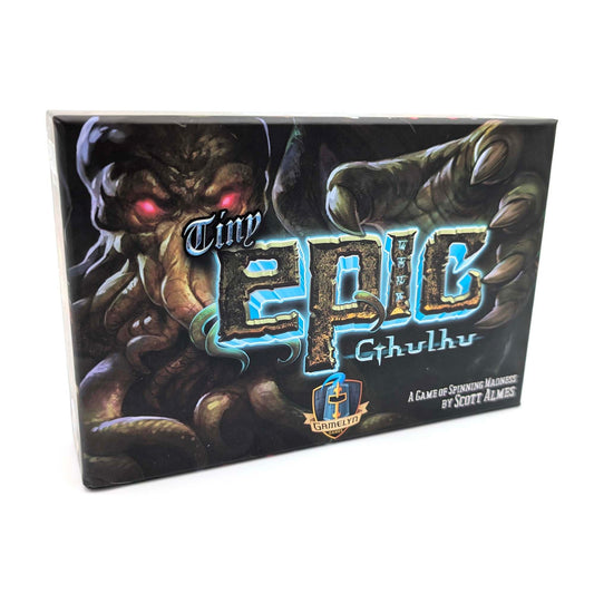 Tabletop Tycoon Tiny Epic Cthulhu Deluxe cover scene inviting cooperative game night.