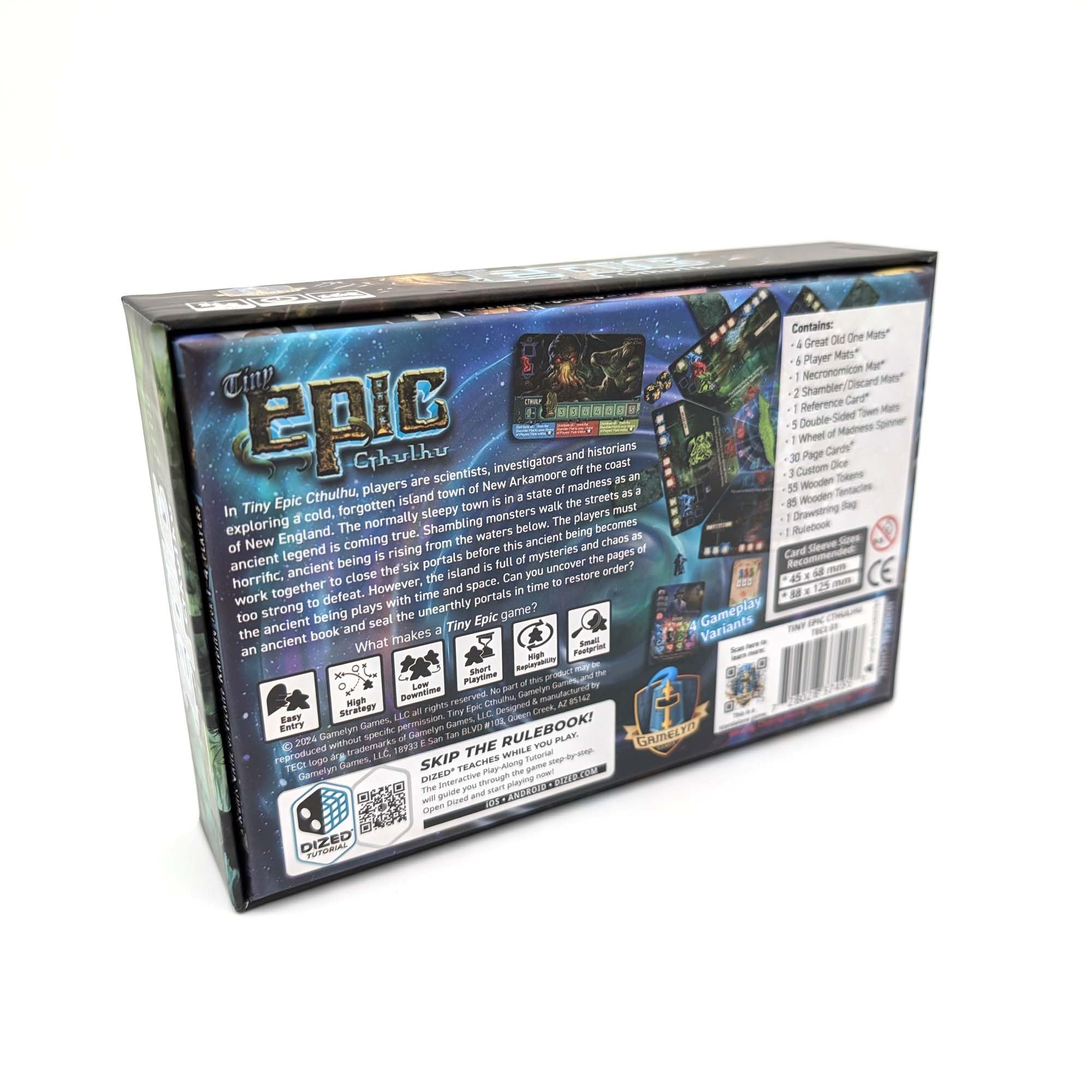 Tabletop Tycoon Tiny Epic Cthulhu Deluxe spinner in action conveys suspenseful tension.