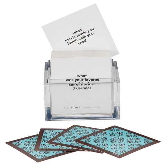 TableTopics conversation cards stack ready to spark connection at gatherings