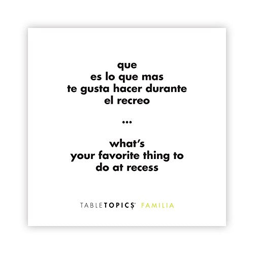 TableTopics Familia gift-ready box showcasing a language learning activity.