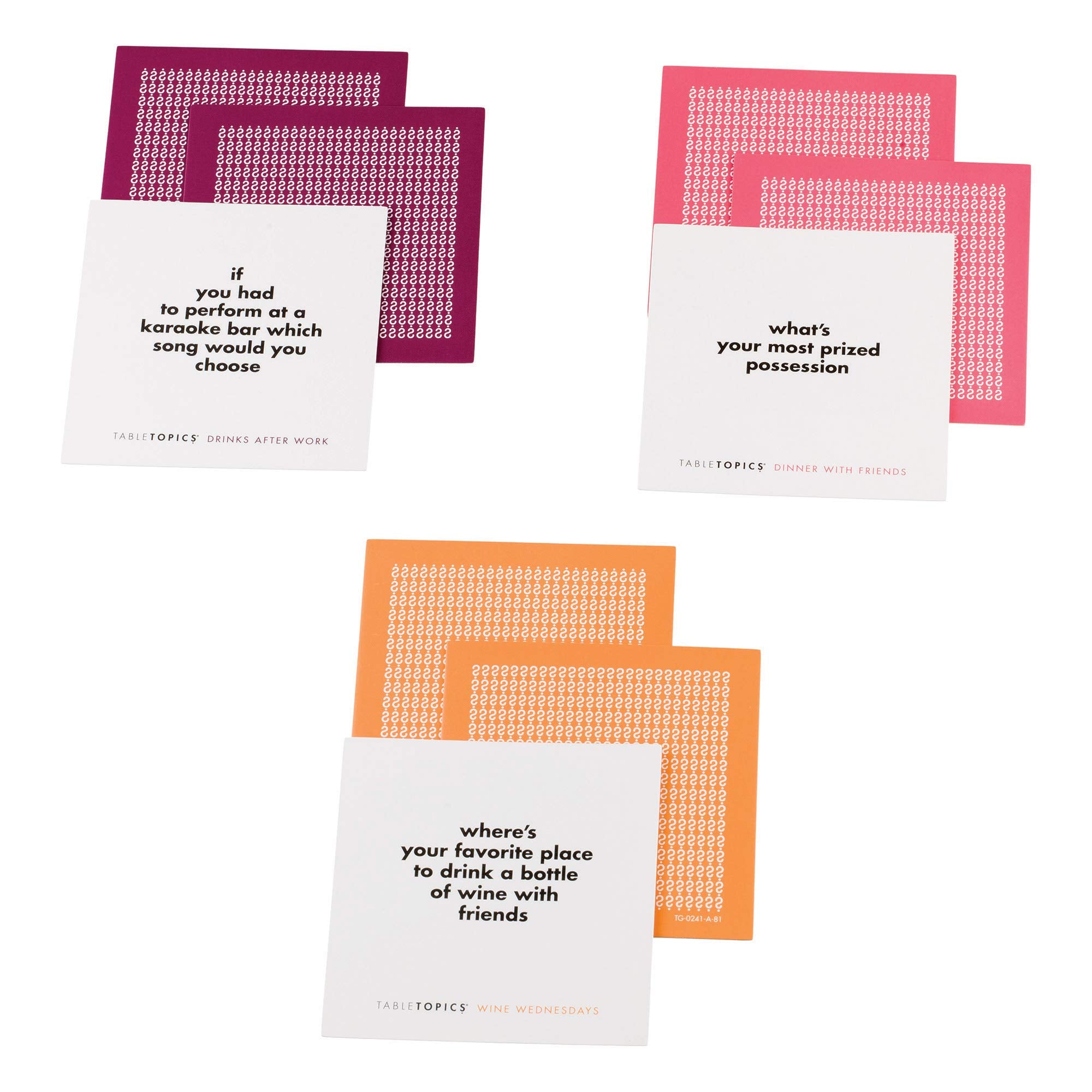 TableTopics Friends Wine Wednesdays deck for relaxed, engaging conversations