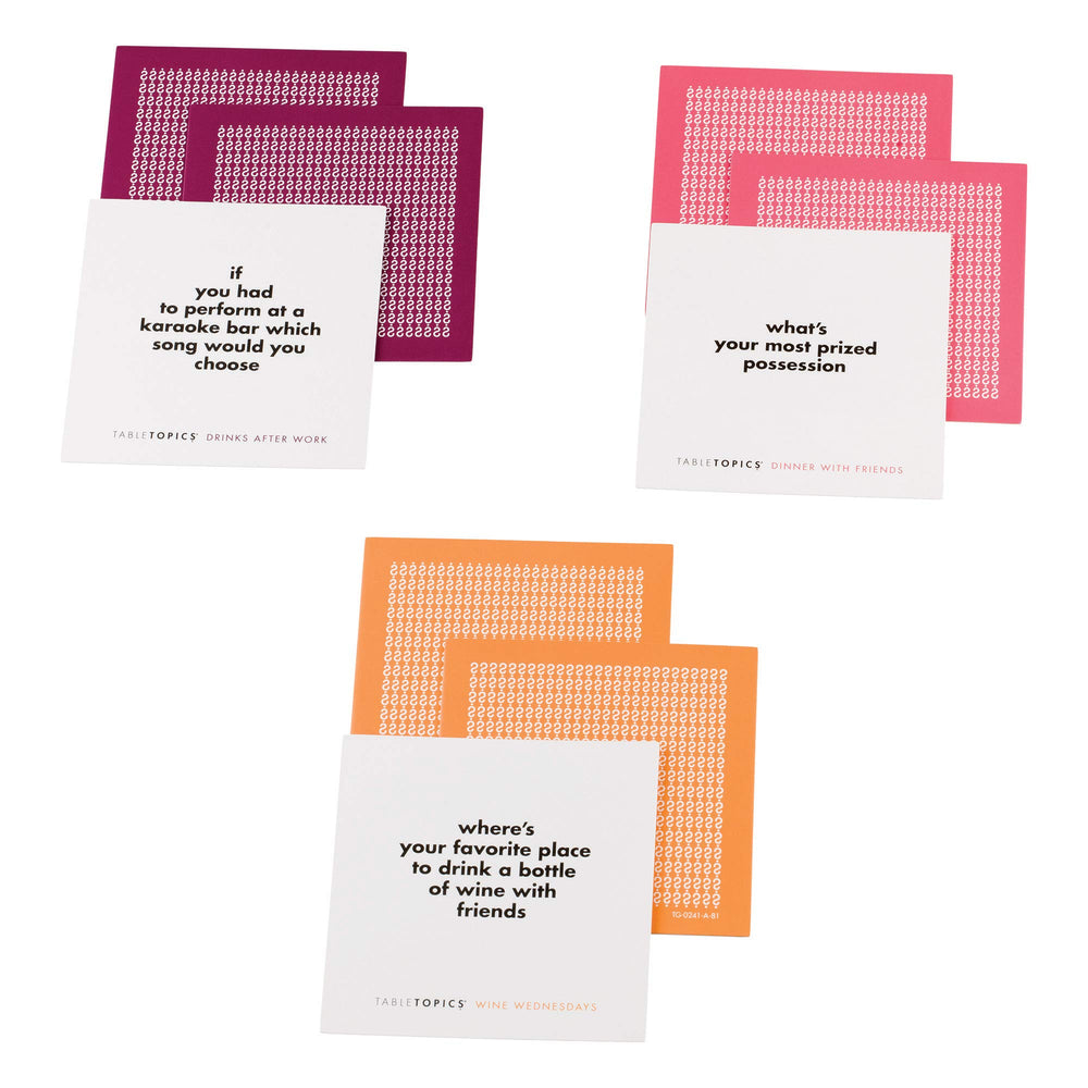 TableTopics Friends Wine Wednesdays deck for relaxed, engaging conversations