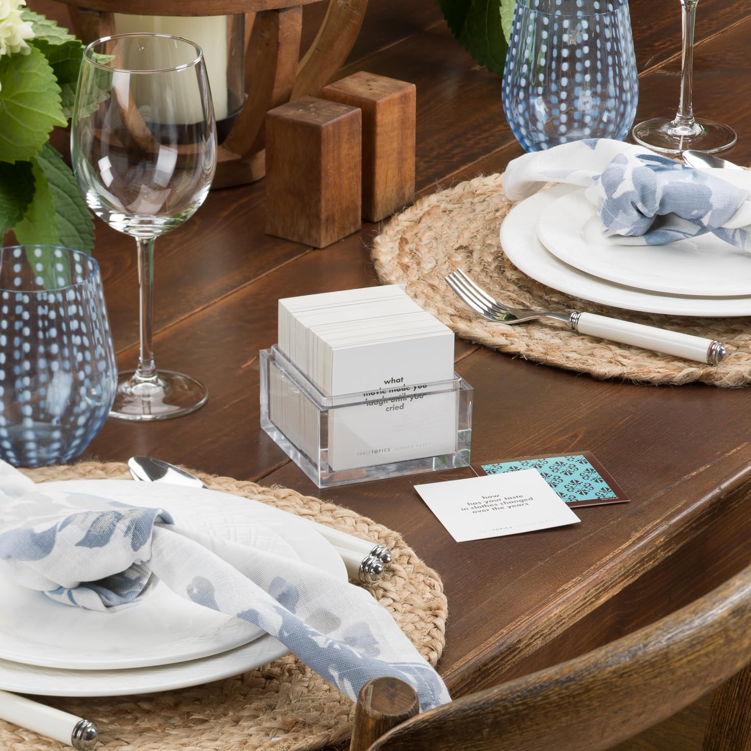 TableTopics host gift packaging highlights a thoughtful party favor option