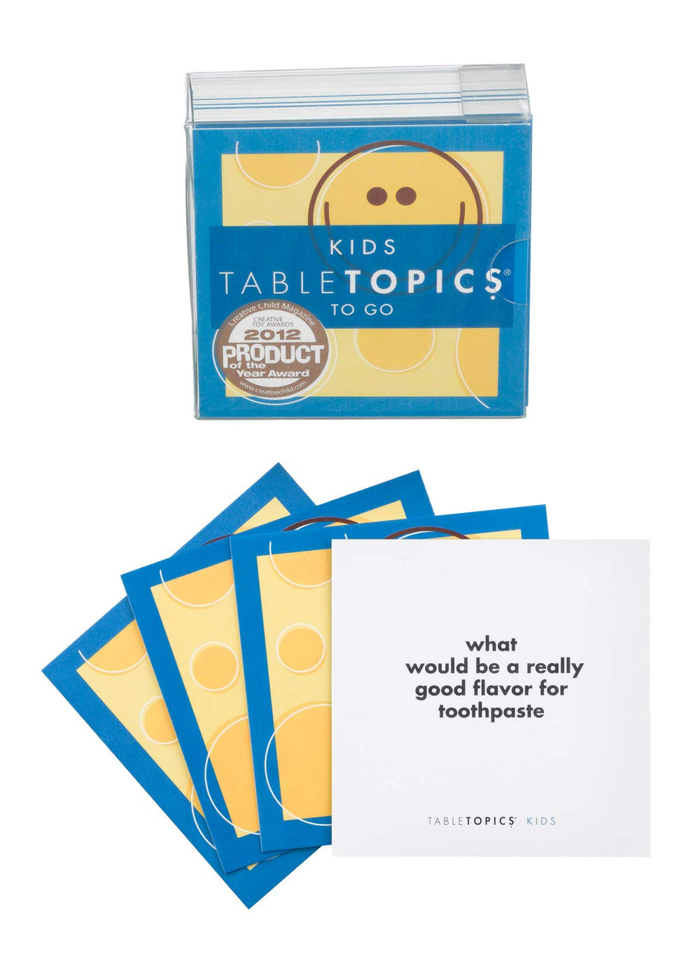 TableTopics Kids to Go car-trip cards inspire playful, thoughtful dialogue on the road.