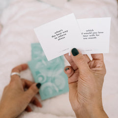 Family dinner prompts from TableTopics teen set to foster connection