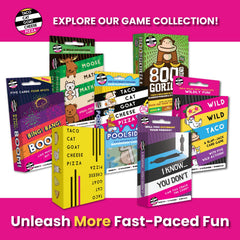 Taco Cat Goat Cheese Pizza ready-to-play format for 2-8 players.