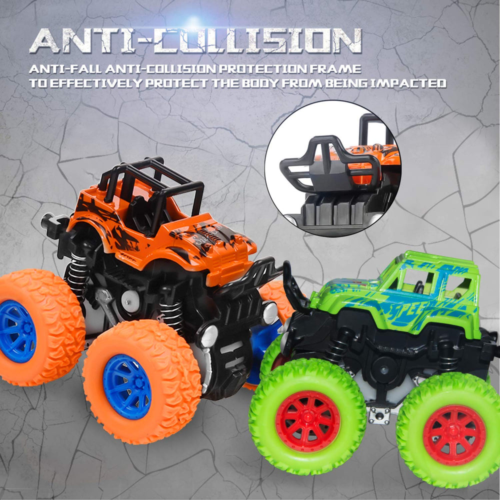 taessv Monster Truck green top view emphasizes durable, kid-friendly design