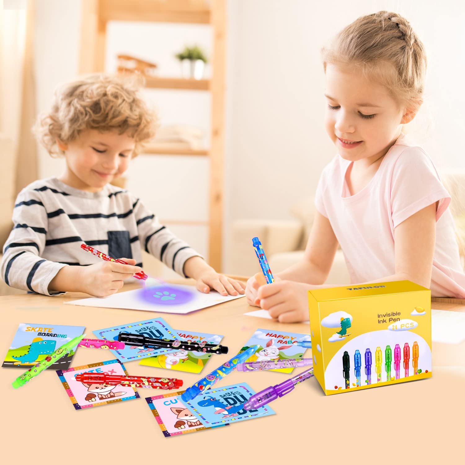 TAFULOR gift-ready invisible ink pen kit for imaginative play and parties.