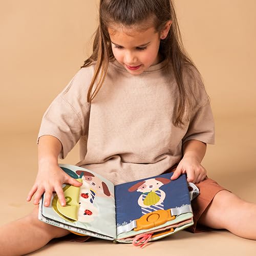 Taf Toys Busy Book buckle panel supports independent dressing practice