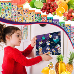 Tageenla Smelly Stickers Fruit Pattern Orange; easy decoration on water bottles.