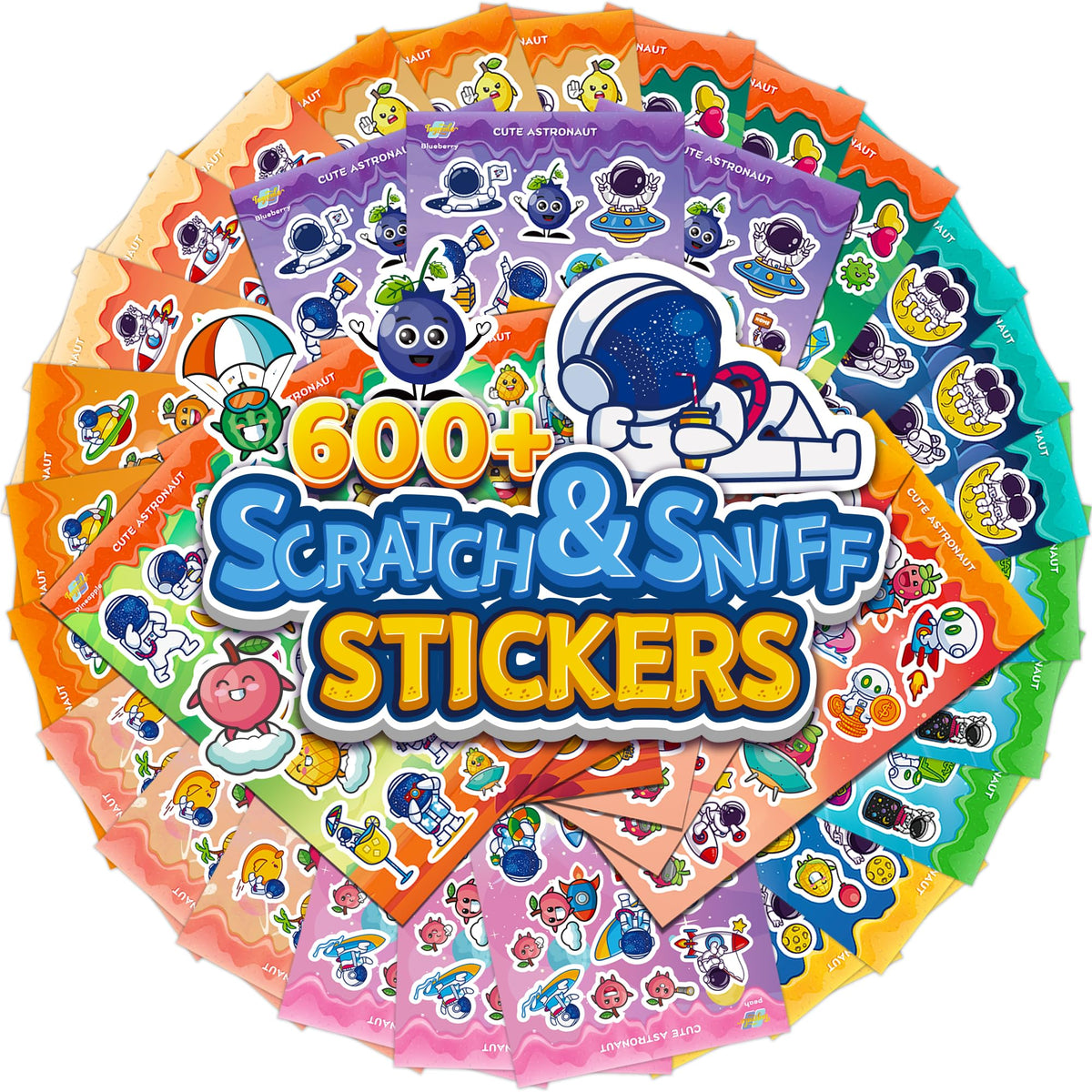 Tageenla Smelly Stickers Space Astronauts; water bottle and classroom decor idea with scent.