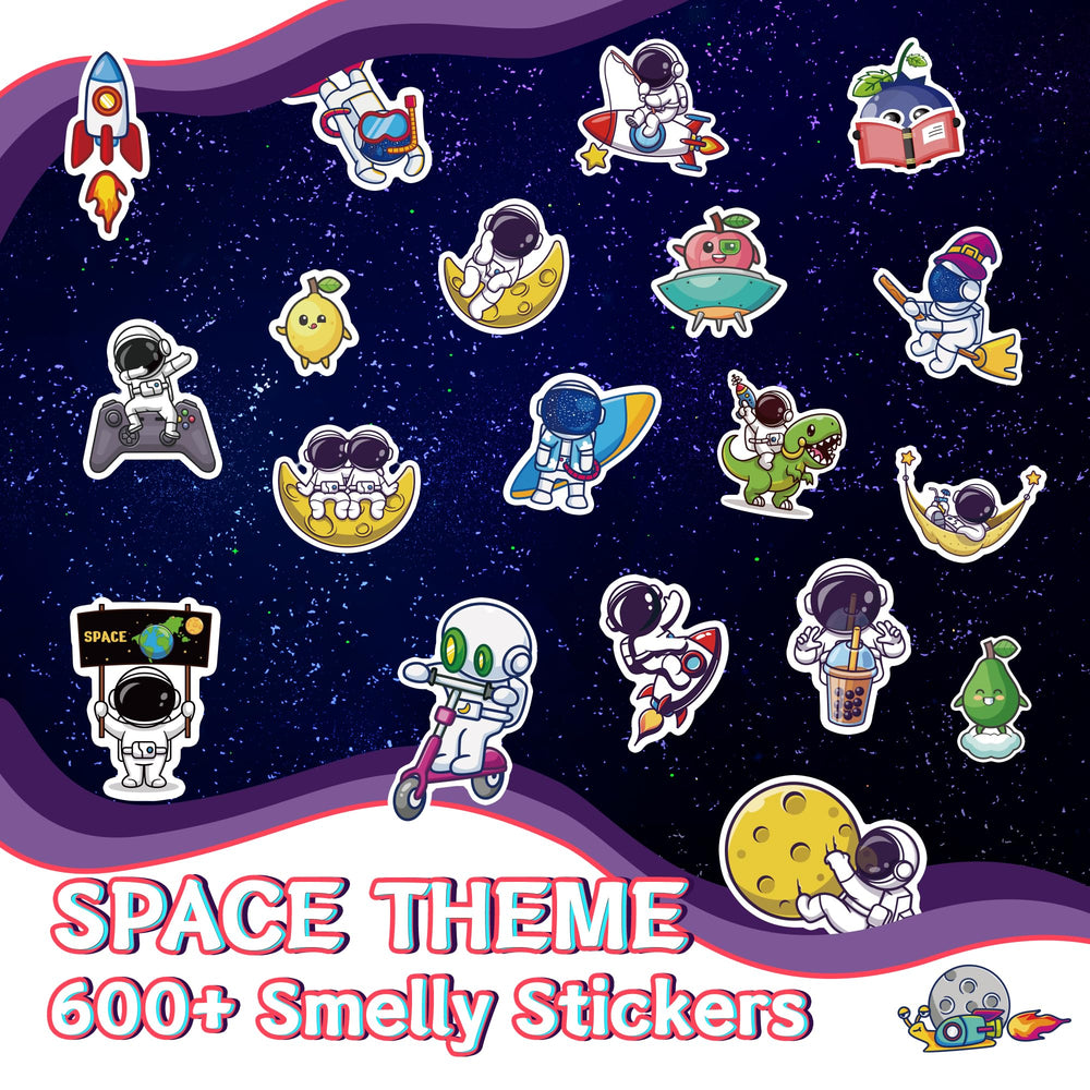 Tageenla Smelly Stickers Space Planets; playful patterns for notebooks and bags.