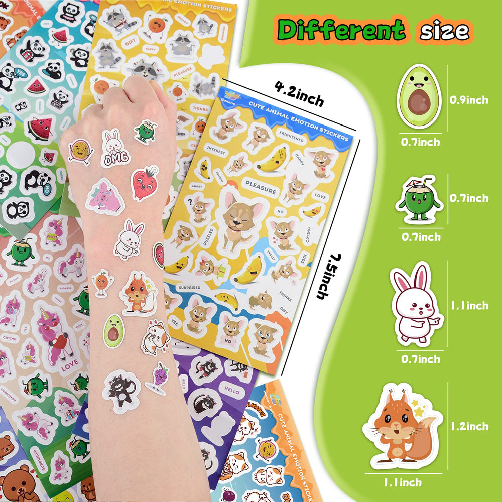 Tageenla waterproof stickers stick securely on paper, glass, and fabric.