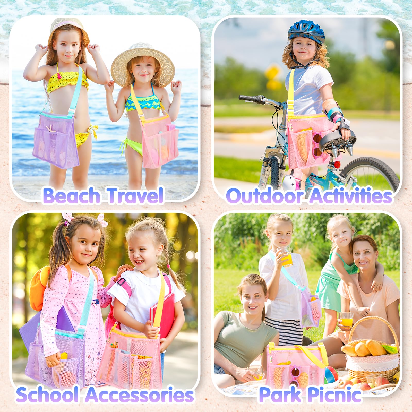 Tagitary lightweight foldable beach bag, easy to store between uses.