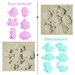 Tagitary pair of beach buckets provides sturdy, colorful sand storage and molds.