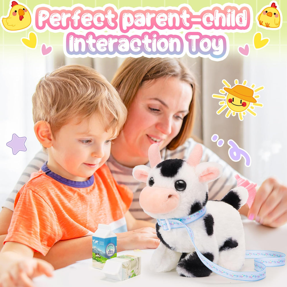 Tagitary cow collar and leash support guided pretend play.