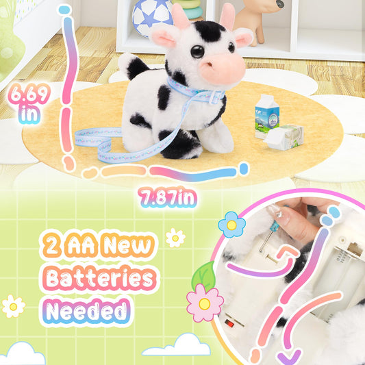 Tagitary plush cow moo sounds enhance realistic animal play.