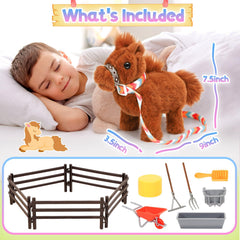 Moveable tail and walking motion add lifelike charm.