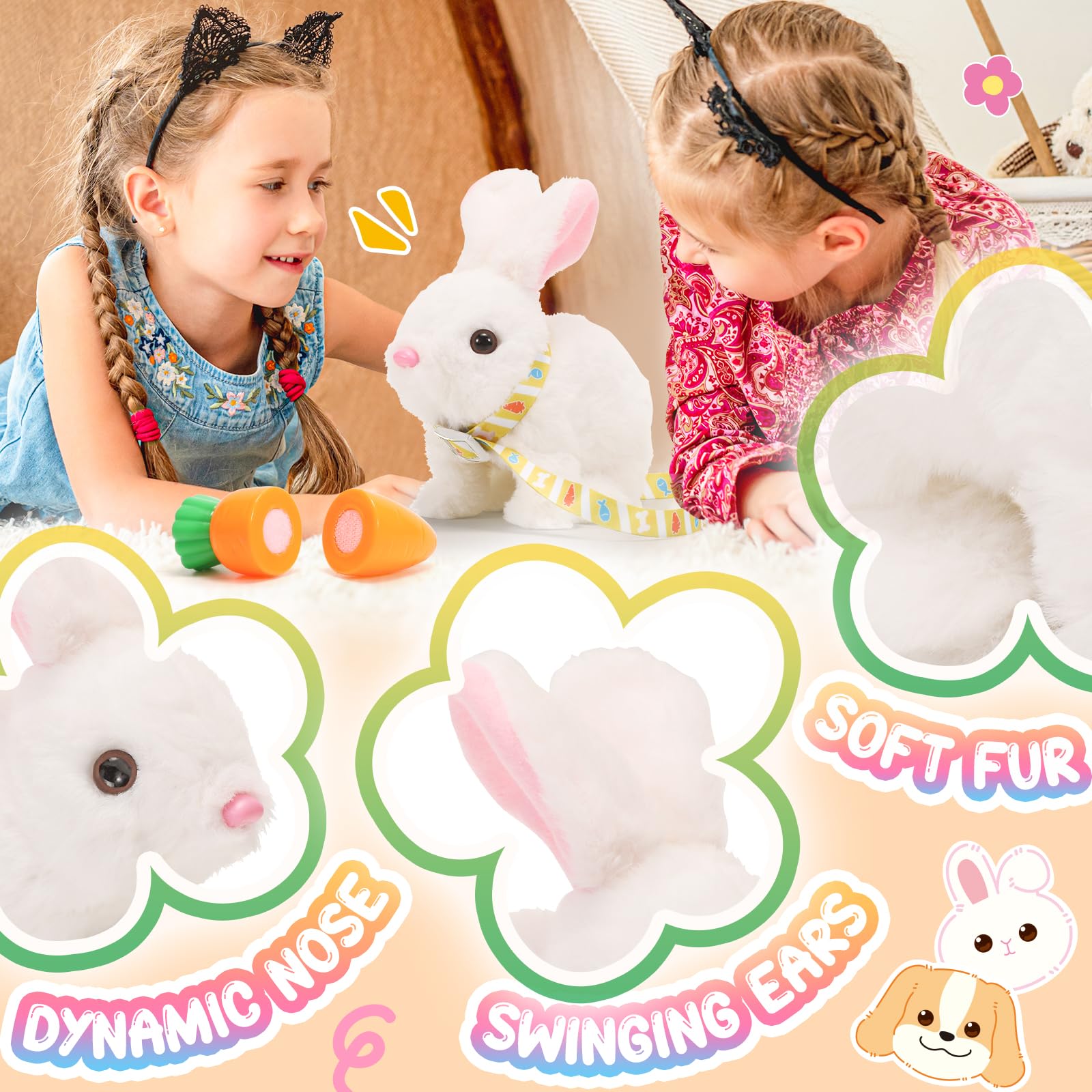 Tagitary plush rabbit toy soft plush material for cuddling